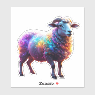 "Magical Rainbow Sheep Art