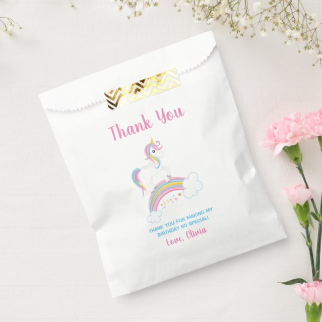 Magical Rainbow Unicorn Birthday Favour Bags (Sealed)