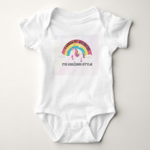 Magical rainbow unicorn design for babies baby bodysuit