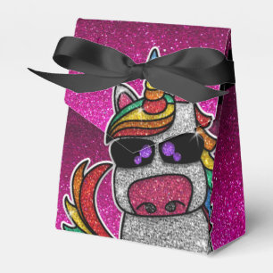 Magical Rainbow Unicorn Glitter Whimsical Birthday Favour Box