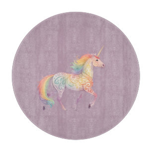 Magical Rainbow Unicorn  Personalised  Cutting Board