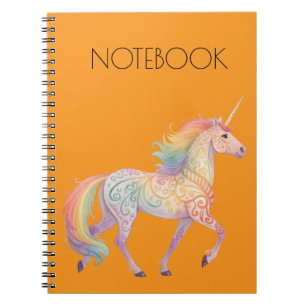 Magical Rainbow Unicorn Personalised Notebook