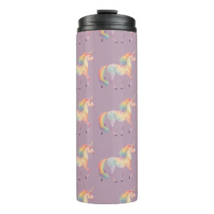 Magical Rainbow Unicorn Personalised Thermal Tumbler