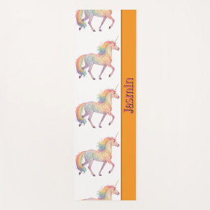 Magical Rainbow Unicorn Personalised Yoga Mat
