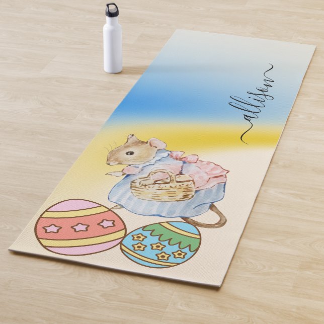 Magical rat and eggs and name Personalized  Yoga Mat (In Situ)