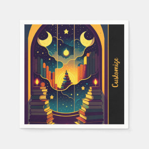 Magical Realm Of Books Napkin