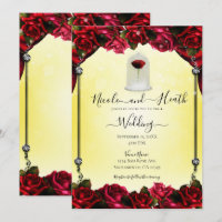 Magical Red Rose White Gold Silver Yellow Wedding