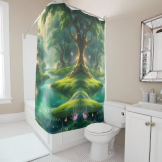 Magical River Landscape Shower Curtain