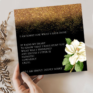Magical Sand Floral I’m sorry apology Card