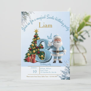 Magical Santa Birthday Invitation – 3rd Birthday