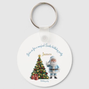 Magical Santa Birthday Invitation  Key Ring