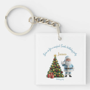 Magical Santa Birthday Invitation  Key Ring