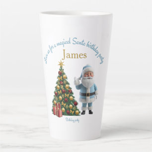 Magical Santa Birthday Invitation Latte Mug