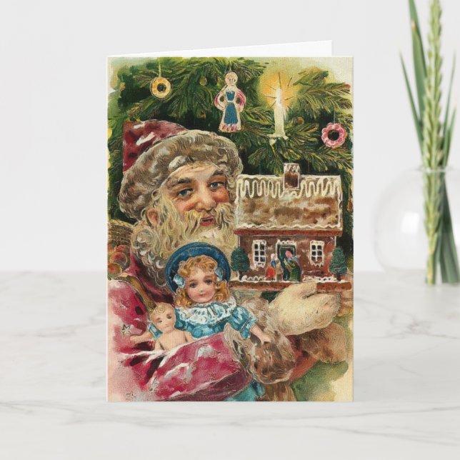 Magical  Santa Holiday Card (Front)