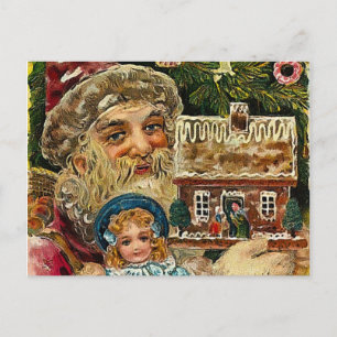 Magical  Santa Holiday Postcard