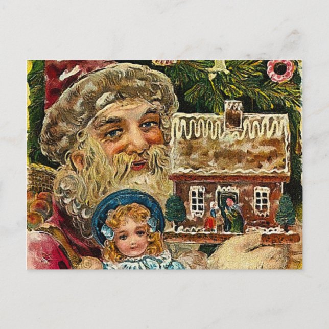 Magical  Santa Holiday Postcard (Front)