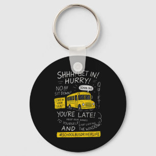 Magical School Bus Driver Last Day Of School Bus D Key Ring