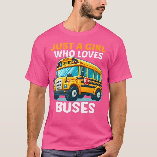 Magical School Bus For Kids Just A Girl Who Loves  T-Shirt (Front)