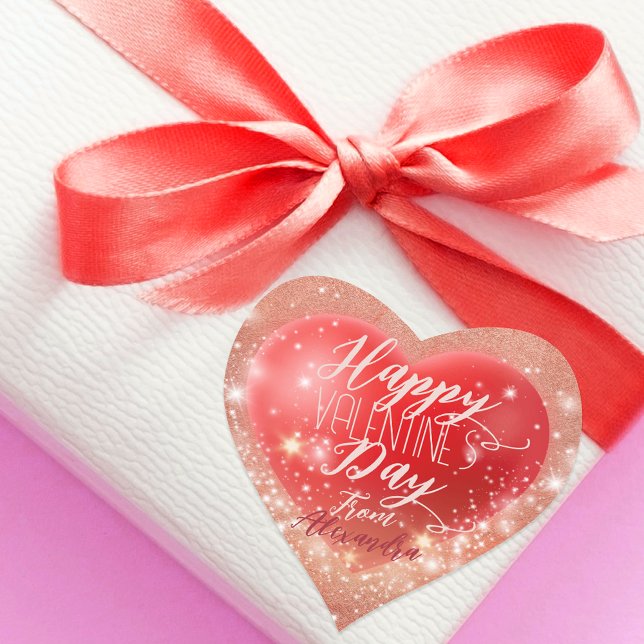 Magical Shimmering Shining Red Heart Valentine's Heart Sticker (Creator Uploaded)
