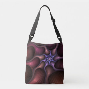 Magical Shiny Abstract Striped Colourful Fractal Crossbody Bag