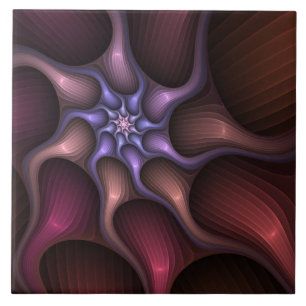 Magical Shiny Abstract Striped Colourful Fractal Tile