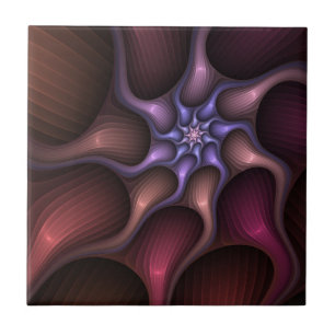 Magical Shiny Abstract Striped Colourful Fractal Tile