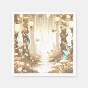 Magical Simple Enchanted Forest Baby Shower Napkin