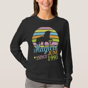 Magical Since June 1995 Happy Birthday Unicorn 27 T-Shirt