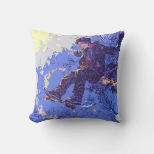 Magical Skateboard Ride - Skateboarder Cushion