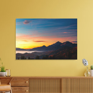 Magical sky above mountain Storžič Canvas Print