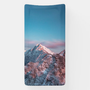 Magical sky above mountain Storžič, Slovenia Banner