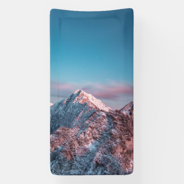 Magical sky above mountain Storžič, Slovenia Banner (Vertical)