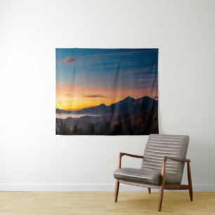 Magical sky above mountain Storžič Tapestry