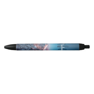 Magical sky monogram mountain Storžič Slovenia Black Ink Pen