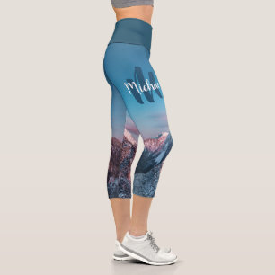 Magical sky monogram mountain Storžič Slovenia Capri Leggings