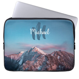 Magical sky monogram mountain Storžič Slovenia Laptop Sleeve