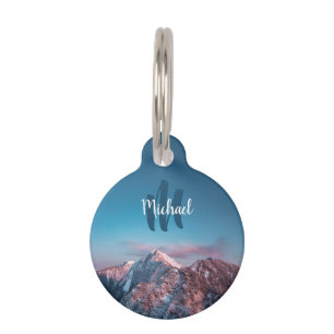 Magical sky monogram mountain Storžič Slovenia Pet Tag