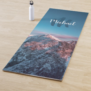 Magical sky monogram mountain Storžič Slovenia Yoga Mat