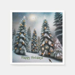 Magical Snow Forest Napkin