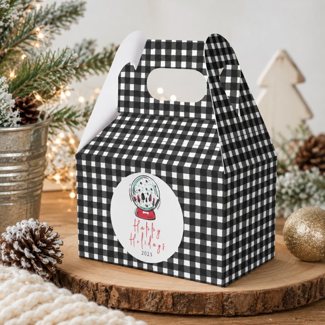 Magical Snow Globe Christmas Party Favour Box (Magical Snow Globe Christmas Party Favor Boxes)