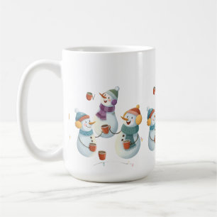 Magical Snowmen Winter Night – Cozy Christmas Illu Coffee Mug