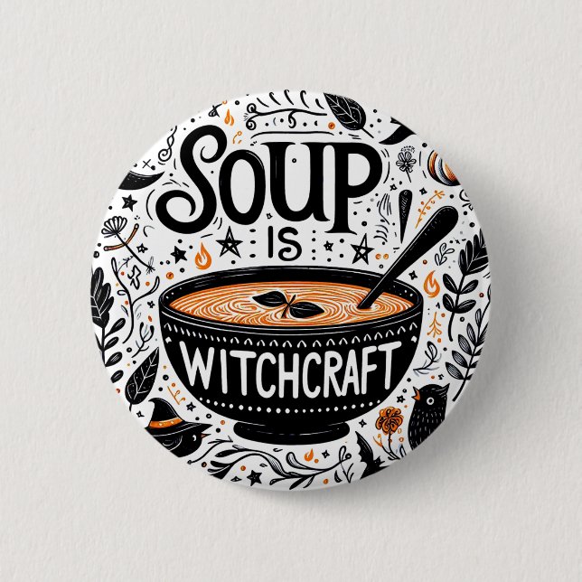 Magical Soup Badge - Kitchen Witch (Front)