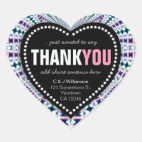 Magical Sparkle Digi Lacy Thank You Heart Sticker
