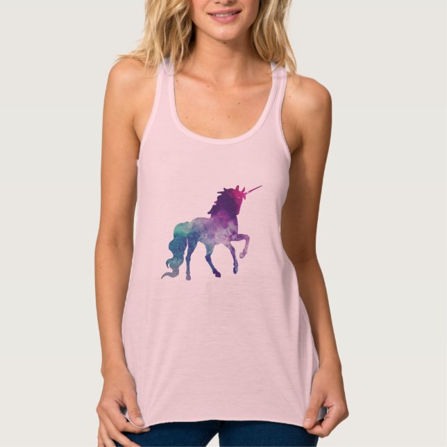 Magical Sparkly Prancing unicorn Singlet (Front)