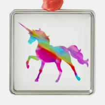 Magical sparkly rainbow prancing unicorn