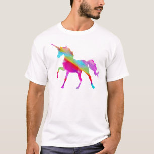 Magical sparkly rainbow prancing unicorn T-Shirt