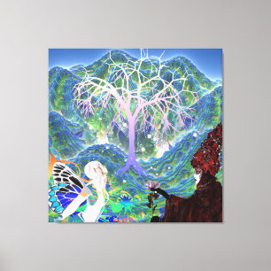Magical Star Tree Canvas Print