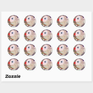 Magical Starry Fish Kids Birthday Classic Round Sticker