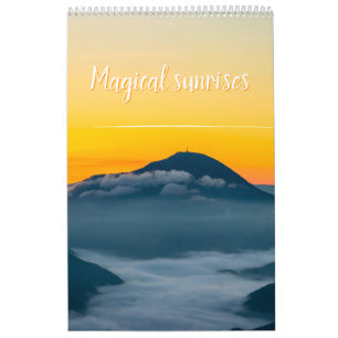 Magical sunrises mountains landscape photo calendar