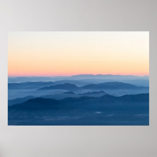 Magical sunset foggy layers poster (Front)